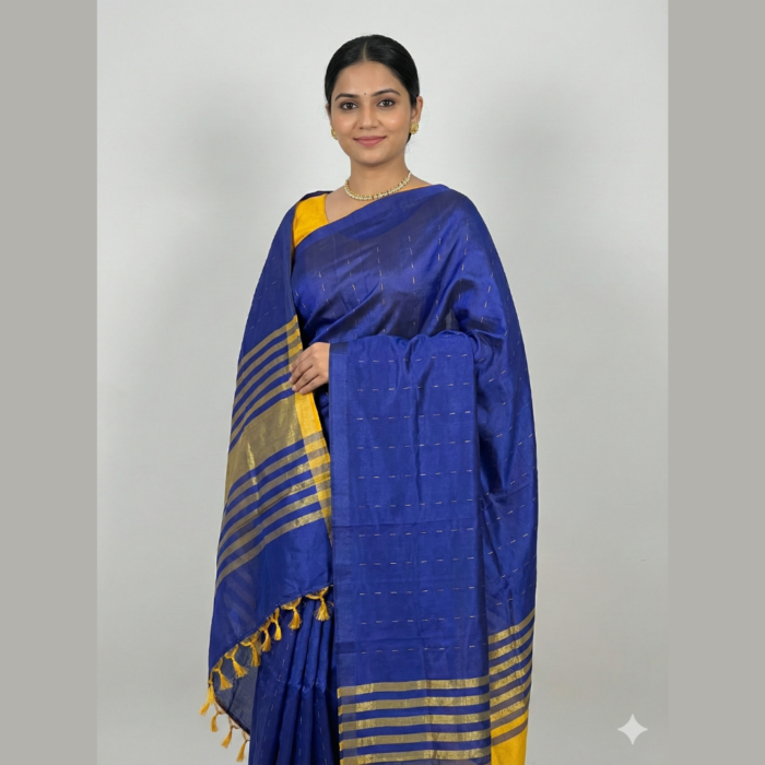 Exquisite Hand-Woven Silk Saree
